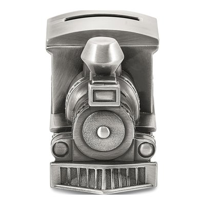 Pewter-Tone Small Train Bank – view 2