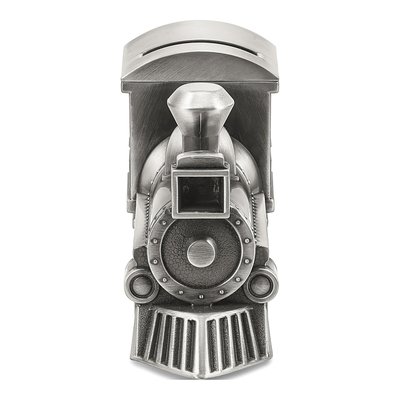 Pewter-Tone Metal Train Bank – view 2