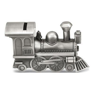Pewter-Tone Metal Train Bank – view 3