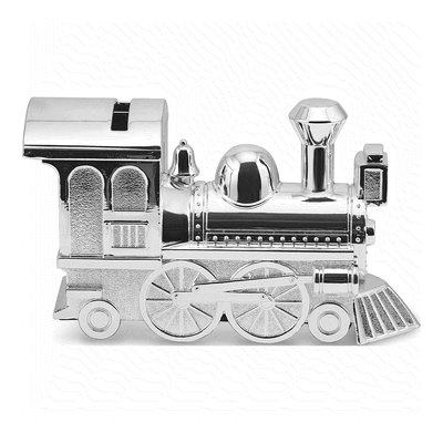 Silver-Tone Engravable Train Bank – view 3