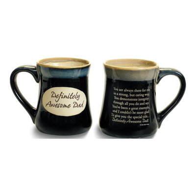 Definitely Awesome Dad Pottery Mug, Boxed Gift
