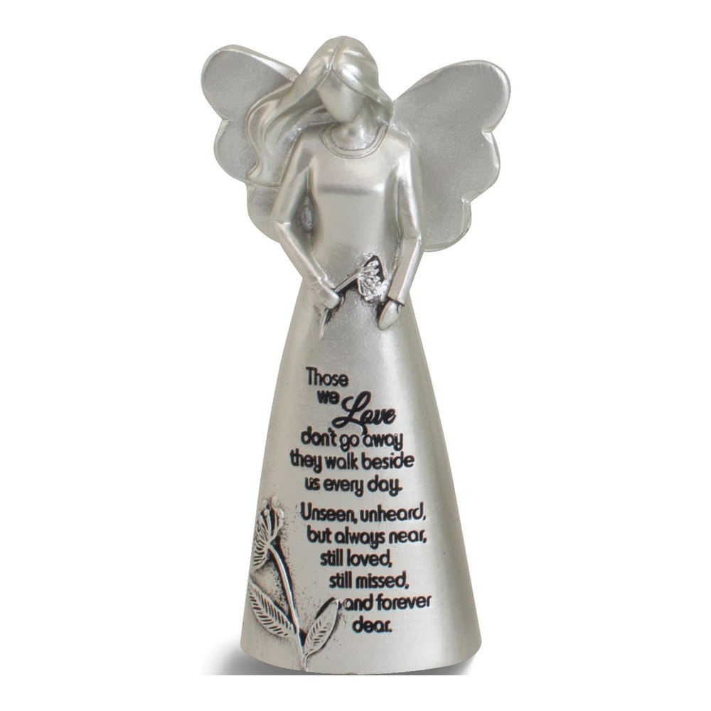 Silver-Tone Angel Figurine Bereavement Keepsake Gift