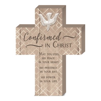 Confirmed in Christ Wooden Cross with Easel, Boxed