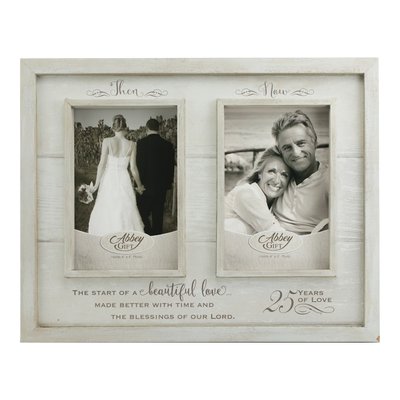 THEN and NOW 25th Anniversary Photo Frame