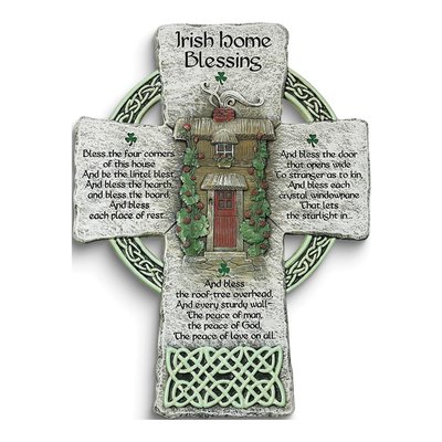Irish Home Blessing Resin Wall Cross, Boxed Gift
