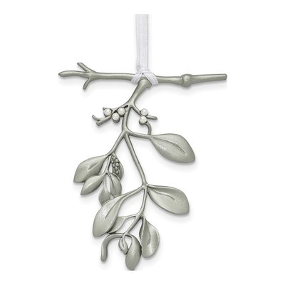 Mistletoe Ornament with Faux Pearl & Ribbon Gift Set