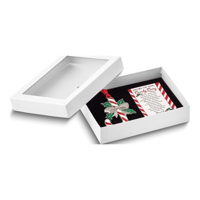 Candy Cane Ornament on Ribbon, Gift Boxed with Card – view 5