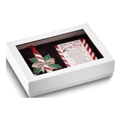 Candy Cane Ornament on Ribbon, Gift Boxed with Card – view 6