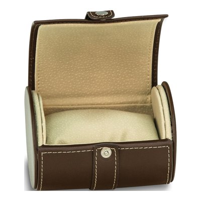 Brown Leather Single Watch Travel Case