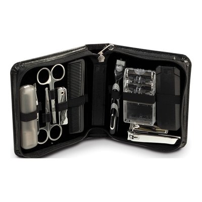 Black Leather 4-Piece Stainless Steel Manicure Set – view 2