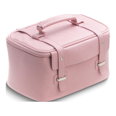Pink Leatherette Travel Makeup Case