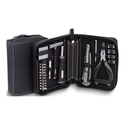 22-Piece Tool Set in Black Leatherette Case - Gift