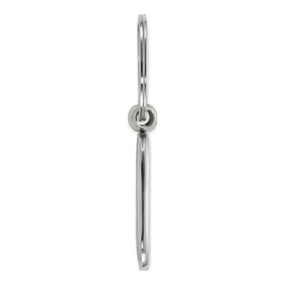 Engravable Silver-Plated Rectangular Key Ring – view 2