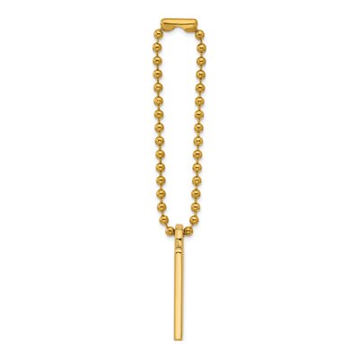 Gold-Plated Engravable ID Tag on Chain – view 2