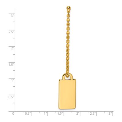 Gold-Plated Engravable ID Tag on Chain – view 3