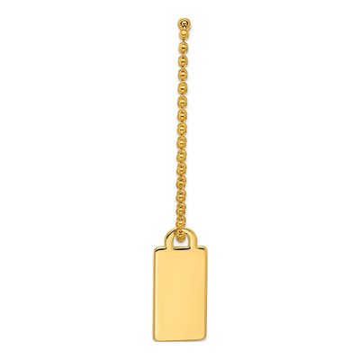 Gold-Plated Engravable ID Tag on Chain