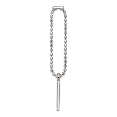 Silver-Plated Engravable ID Tag Key Ring – view 2