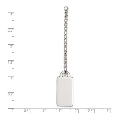 Silver-Plated Engravable ID Tag Key Ring – view 3