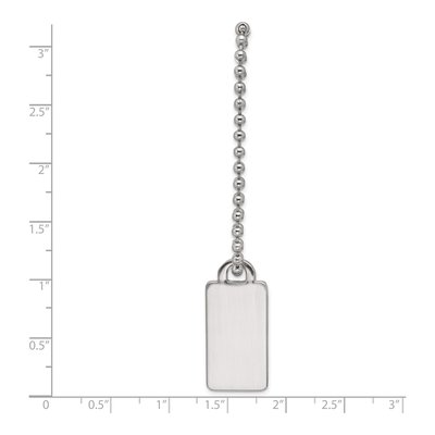 Silver-Tone Engravable ID Tag Key Ring – view 3