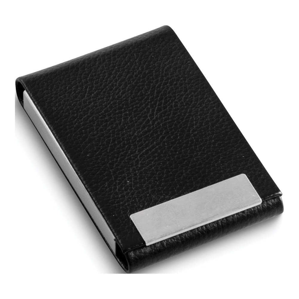 Black Leather Engravable Business Card Case