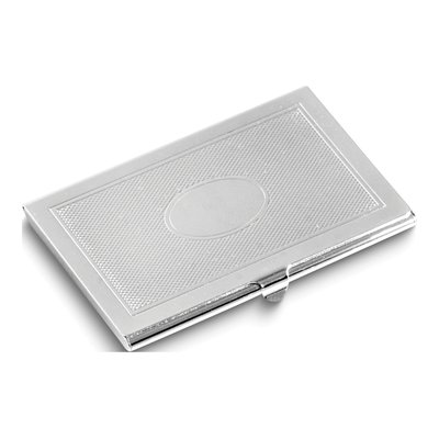 Silver-Plated Engravable Business Card Case