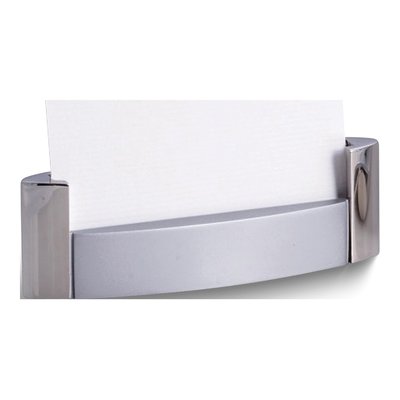 Silver-Tone Engravable Business Card Holder