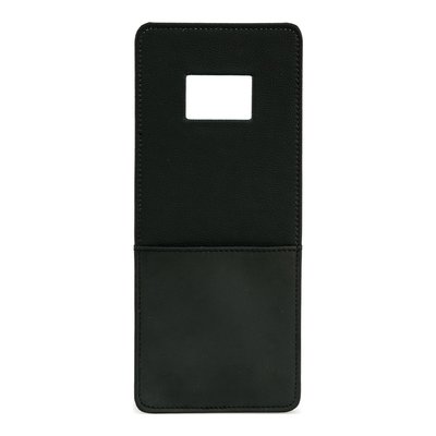 Black Leather Phone Cradle for Wall Outlet
