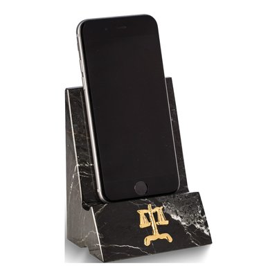 Black Zebra Marble Phone/Tablet Cradle