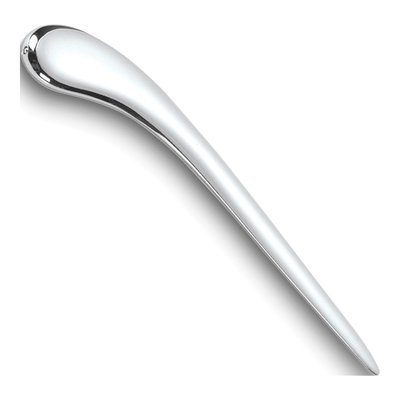 Silver-Tone Engravable Curved Letter Opener