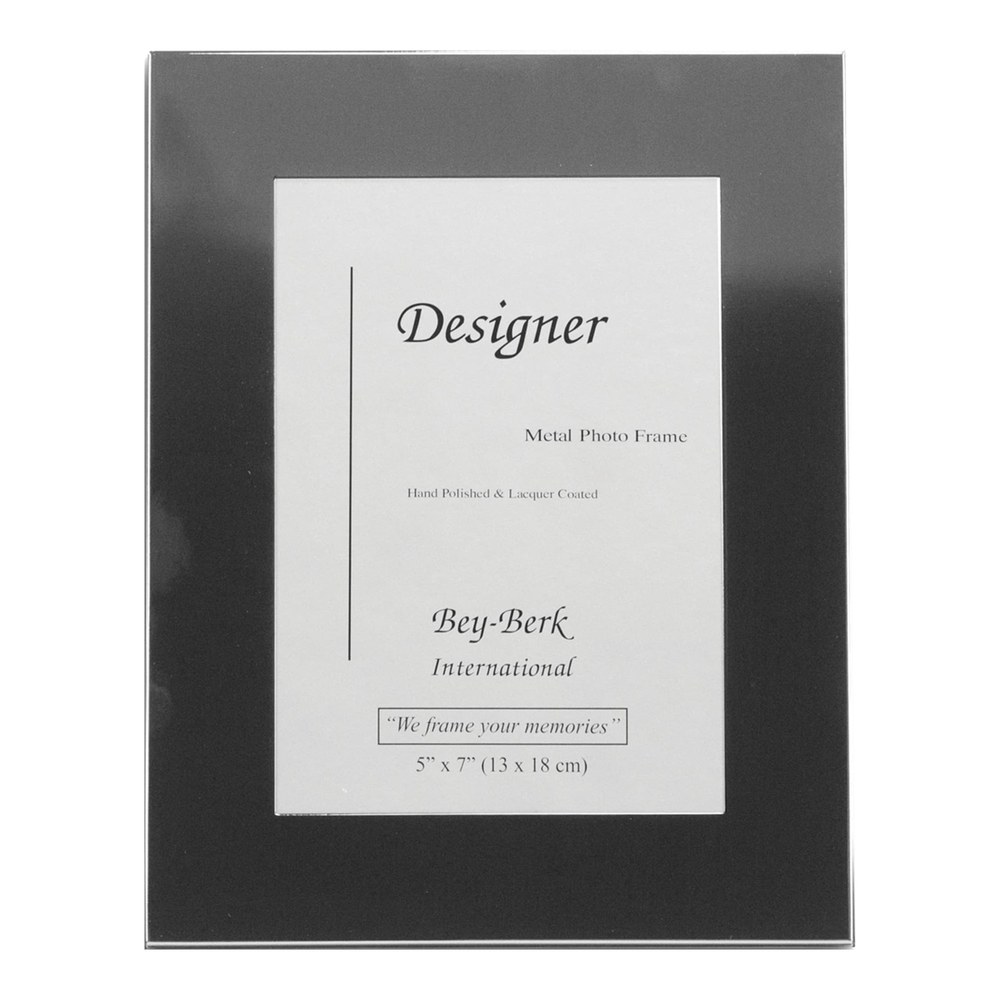 Gunmetal-Finish Lacquer Photo Frame, 8x10