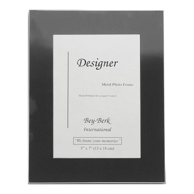 Gunmetal-Finish Lacquer Photo Frame, 8x10