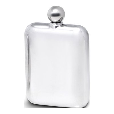 Engravable Stainless Steel Flask, 6 oz Mirror Finish