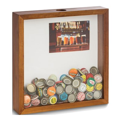 Bottle Cap & Cork Wood Shadow Box Display Mat