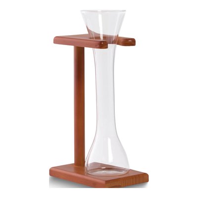 Quarter Yard of Ale Glass with Wooden Stand
