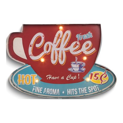 COFFEE LED Metal Sign