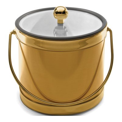 Brushed Gold-Tone Insulated Ice Bucket