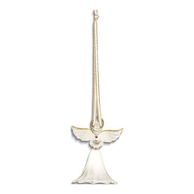 Glass Baron Angel With Red Crystal Heart Figurine Ornament – view 3