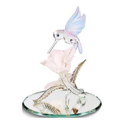 Glass Baron Hummingbird & Rose "I Love You Mom" Figurine – view 2