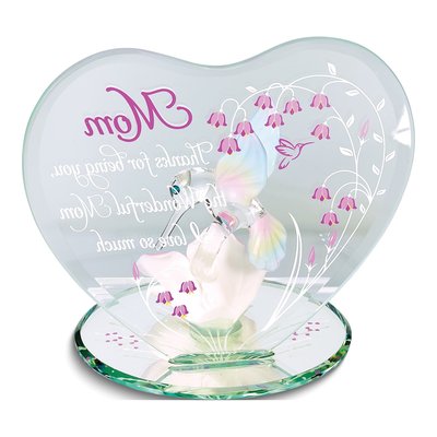 Glass Baron Hummingbird & Rose Mom Figurine – view 2