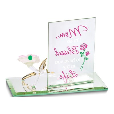 Glass Baron 'MOM I'M SO BLESSED' Rose Figurine – view 2