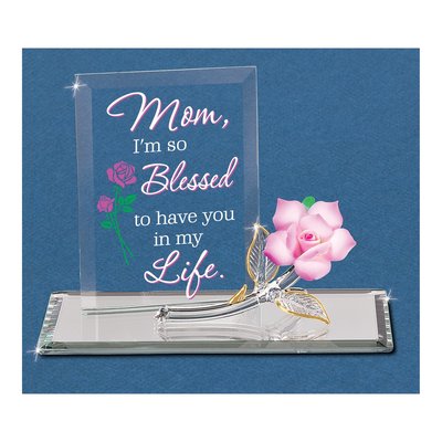 Glass Baron 'MOM I'M SO BLESSED' Rose Figurine – view 3