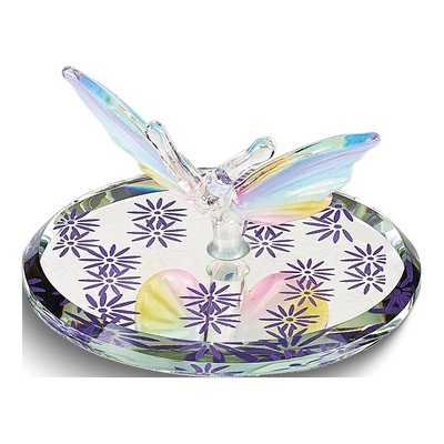 Lavender Rainbow Butterfly Glass Figurine Gift – view 2