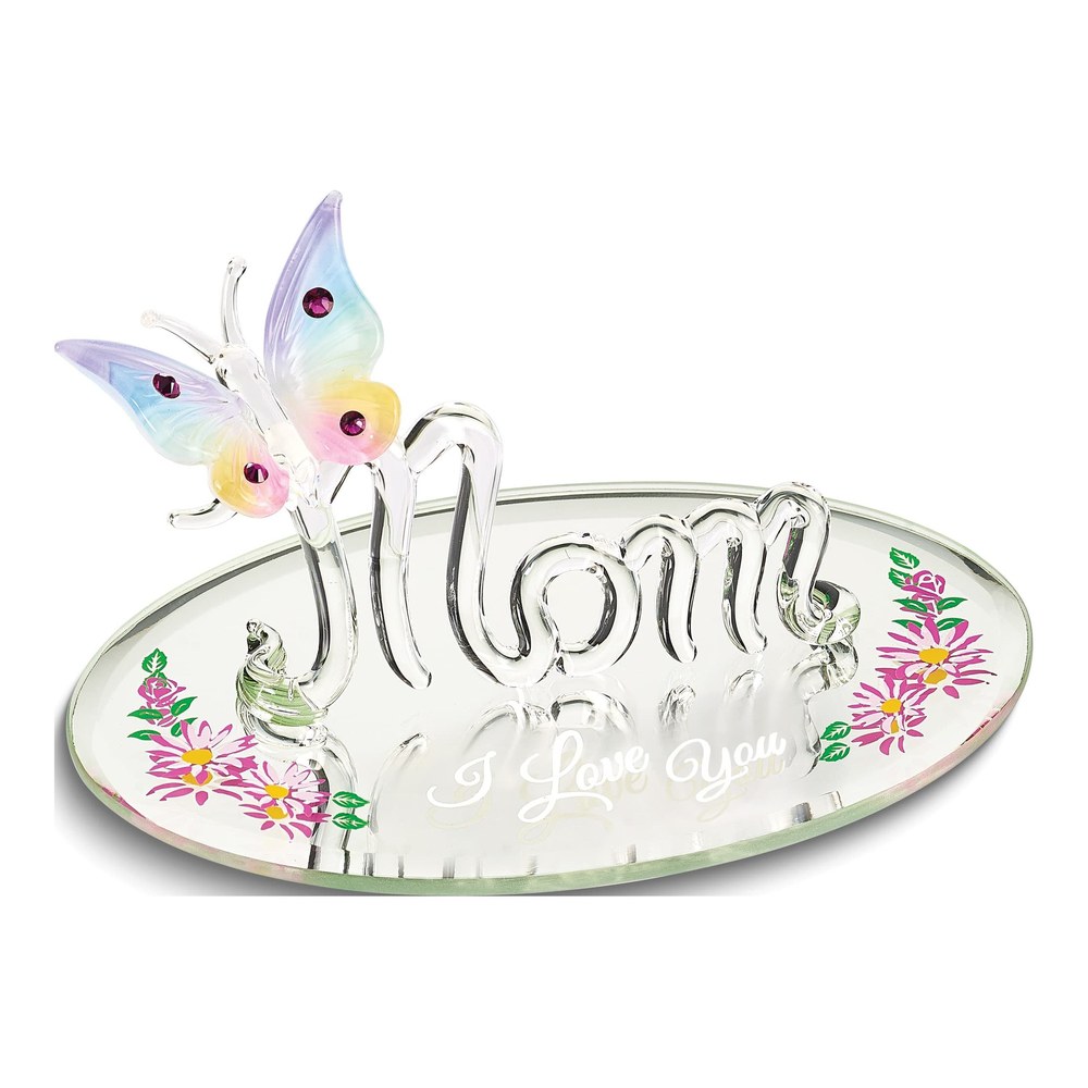 Glass Baron Mom I Love You Butterfly Figurine