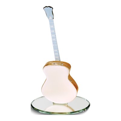 Handcrafted Glass Acoustic Guitar Figurine – view 2