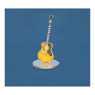 Handcrafted Glass Acoustic Guitar Figurine – view 3
