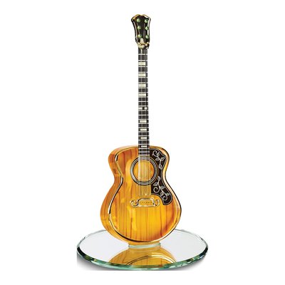 Handcrafted Glass Acoustic Guitar Figurine