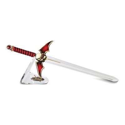 Skull Sword Glass Figurine