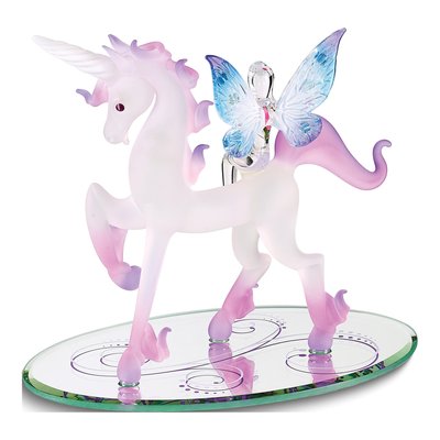 Handcrafted Glass Unicorn & Fairy Figurine Gift – view 2