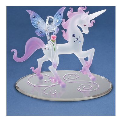 Handcrafted Glass Unicorn & Fairy Figurine Gift – view 3