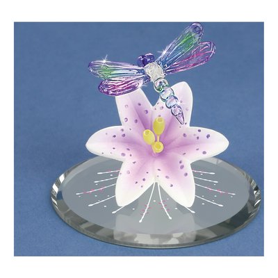 Glass Baron Dragonfly & Lily Figurine Gift – view 3
